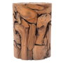 DKD Home Decor Reposapiés de Raíz de Teca Reciclada Natural