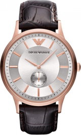 Armani AR9101 Reloj de Hombre con Correa de Cuero Marrón