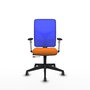 PIQUERAS Y CRESPO Silla de oficina Motilla Naranja y Azul