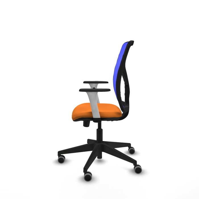 PIQUERAS Y CRESPO Silla de oficina Motilla Naranja y Azul