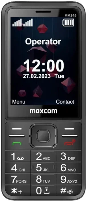 Maxcom MM 245 4G Teléfono Móvil con Teclado, Pantalla 2.8", Cámara 2 MP, Negro