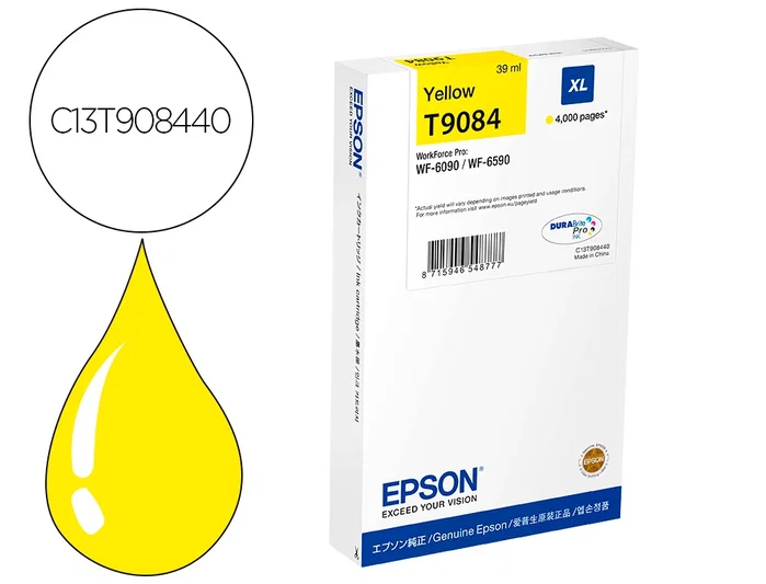 Epson Cartucho de Tinta Amarillo XL C13T90844N