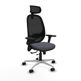 PIQUERAS Y CRESPO Silla de oficina Cilanco con mecanismo Sincro/Traslack Gris oscuro