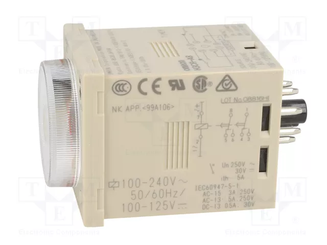 OMRON H3CR-A8 Relé de tiempo 0,05s÷300h DPDT 100-240VAC/100-125VDC OMRON H3CR-A8 Relé de tiempo 0,05s÷300h DPDT 100-240VAC/100-125VDC