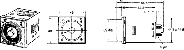 OMRON H3CR-A8 Relé de tiempo 0,05s÷300h DPDT 100-240VAC/100-125VDC OMRON H3CR-A8 Relé de tiempo 0,05s÷300h DPDT 100-240VAC/100-125VDC
