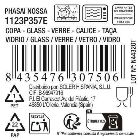 La Mediterranea Copa Phasai Nossa 500ml