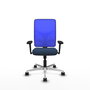 PIQUERAS Y CRESPO Silla de oficina Motilla con mecanismo Sincro, Azul