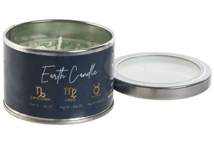 DKD Home Decor Surtido de 4 Velas de Cera de Parafina y Piedra