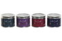 DKD Home Decor Surtido de 4 Velas de Cera de Parafina y Piedra