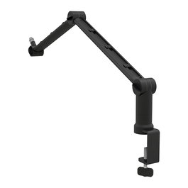 ICY BOX IB-MAG103B-T Soporte de brazo para micrófono negro con base para escritorio, ajuste de altura, aluminio, plástico, acero, 3/8"
