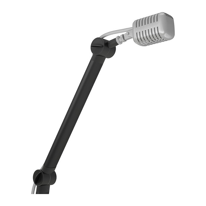 ICY BOX IB-MAG103B-T Soporte de brazo para micrófono negro con base para escritorio, ajuste de altura, aluminio, plástico, acero, 3/8"