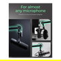 ICY BOX IB-MAG103B-T Soporte de brazo para micrófono negro con base para escritorio, ajuste de altura, aluminio, plástico, acero, 3/8"