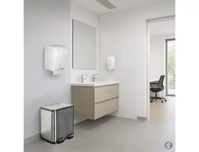 Maul Papelera Metálica Cycle Acero Inoxidable con Pedal 40 Litros Doble Compartimento