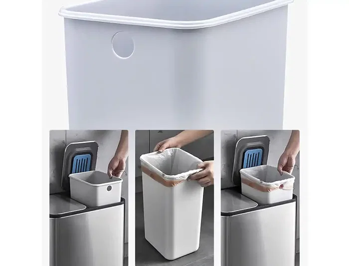 Maul Papelera Metálica Cycle Acero Inoxidable con Pedal 40 Litros Doble Compartimento