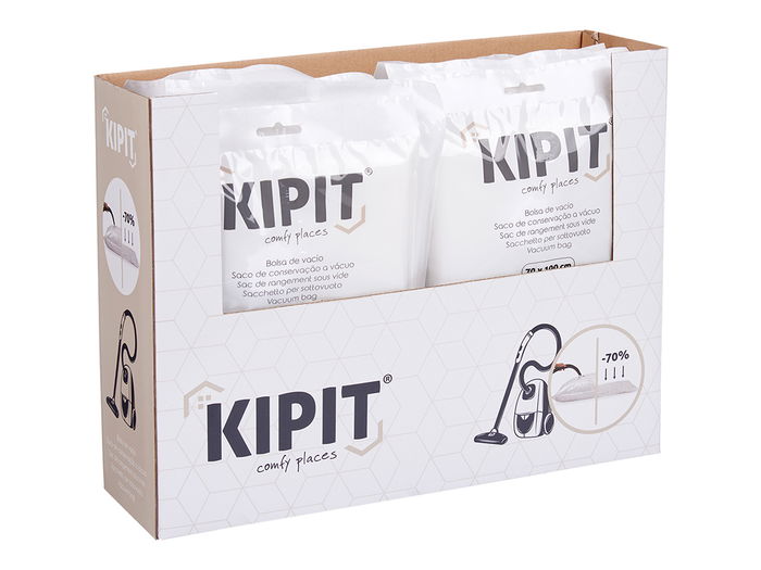 Kipit Bolsa de Vacío Transparente 70 x 100 cm Reduce Volumen 70% (Set de 36)