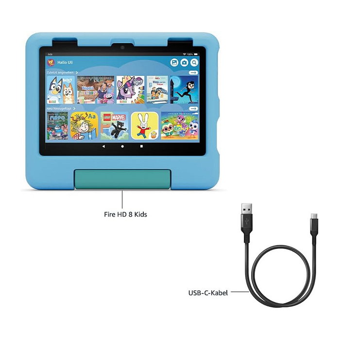 Amazon Tablet Fire HD 8 Kids (2024) - 8" HD, 32 GB, WiFi, Color Azul, Funda Incluida - Para Niños de 3 a 7 Años, Modelo B0CVDJYYRR Amazon Tablet Fire HD 8 Kids (2024) - 8" HD, 32 GB, WiFi, Color Azul, Funda Incluida - Para Niños de 3 a 7 Años, Modelo B0CVDJYYRR
