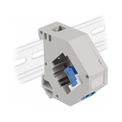 DeLOCK Adaptador de carril DIN Keystone LC Duplex hembra a LC Duplex hembra azul DeLOCK Adaptador de carril DIN Keystone LC Duplex hembra a LC Duplex hembra azul