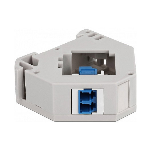 DeLOCK Adaptador de carril DIN Keystone LC Duplex hembra a LC Duplex hembra azul DeLOCK Adaptador de carril DIN Keystone LC Duplex hembra a LC Duplex hembra azul