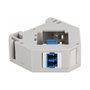 DeLOCK Adaptador de carril DIN Keystone LC Duplex hembra a LC Duplex hembra azul