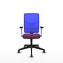 PIQUERAS Y CRESPO Silla de oficina Motilla con mecanismo Sincro, Morado y Azul