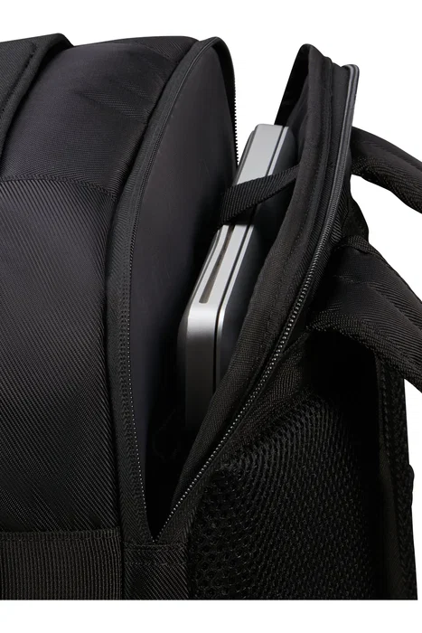 American Tourister Mochila de viaje Urban Track, 44 Litros, Negra, Unisex, con compartimento para portátil y bolsillos con cremallera