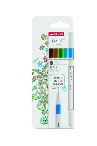 Uni-Ball EMOTT Colores Tropicales Estuche de 5 unidades Uni-Ball EMOTT Colores Tropicales Estuche de 5 unidades
