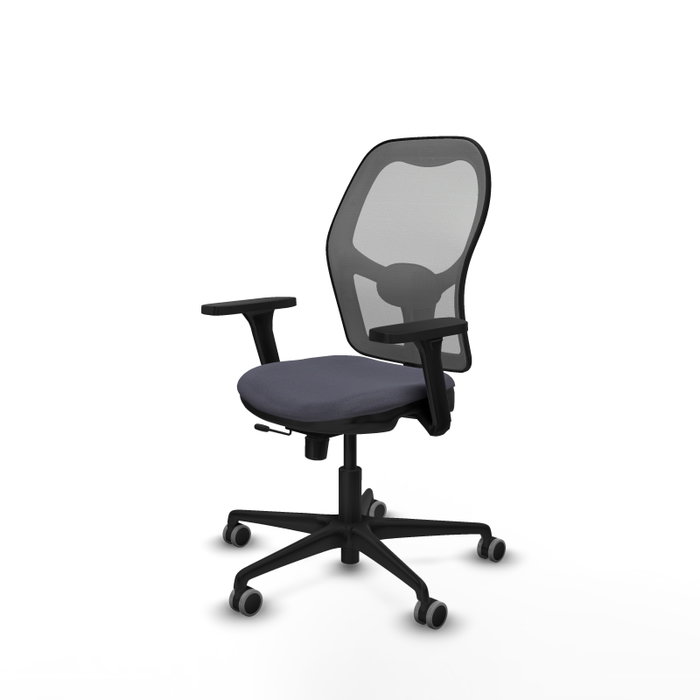 PIQUERAS Y CRESPO Silla de oficina Jorquera con mecanismo Sincro/Traslack, Brazos 3D y Malla Gris