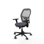 PIQUERAS Y CRESPO Silla de oficina Jorquera con mecanismo Sincro/Traslack, Brazos 3D y Malla Gris