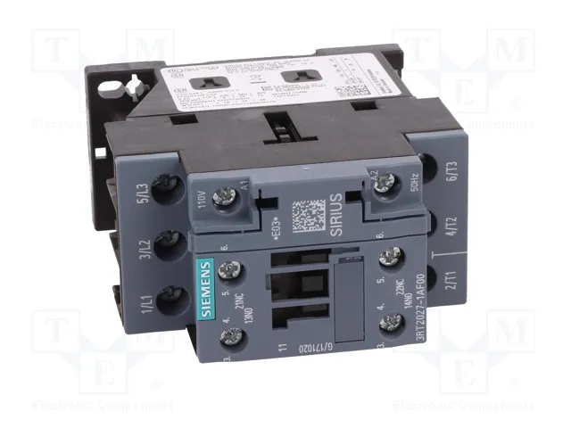 SIEMENS 3RT2027-1AF00 Contactor 3-polar 32A 110V AC