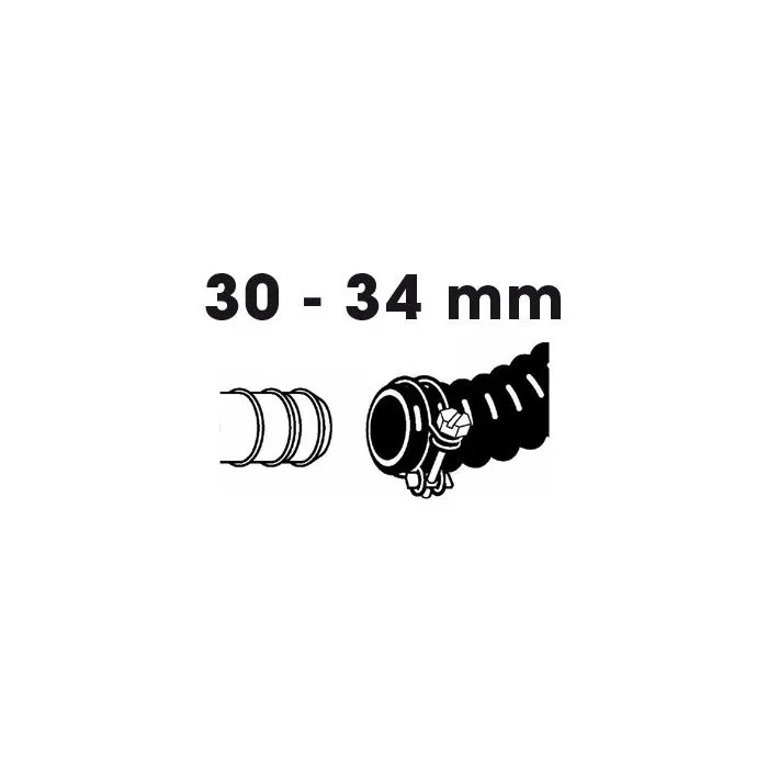 Ubbink AABEN20645 - Juego de 2 Abrazaderas de Manguera Galvanizadas, Diámetro 30-34 mm, Para Manguera Espiral