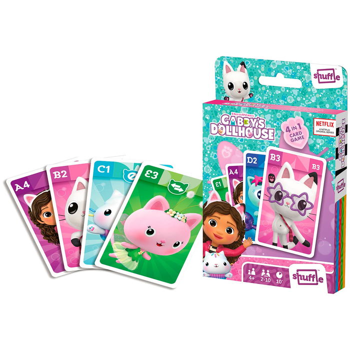 Fournier Juego de Cartas 4 en 1 La Casa de Gabby 10044022