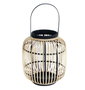 DKD Home Decor Portavela Bambú y Cristal Marrón Pack de 4