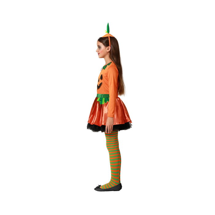 Disfraz de Calabaza Naranja con Gorro para Niña 3-4 Años Halloween Disfraz de Calabaza Naranja con Gorro para Niña 3-4 Años Halloween