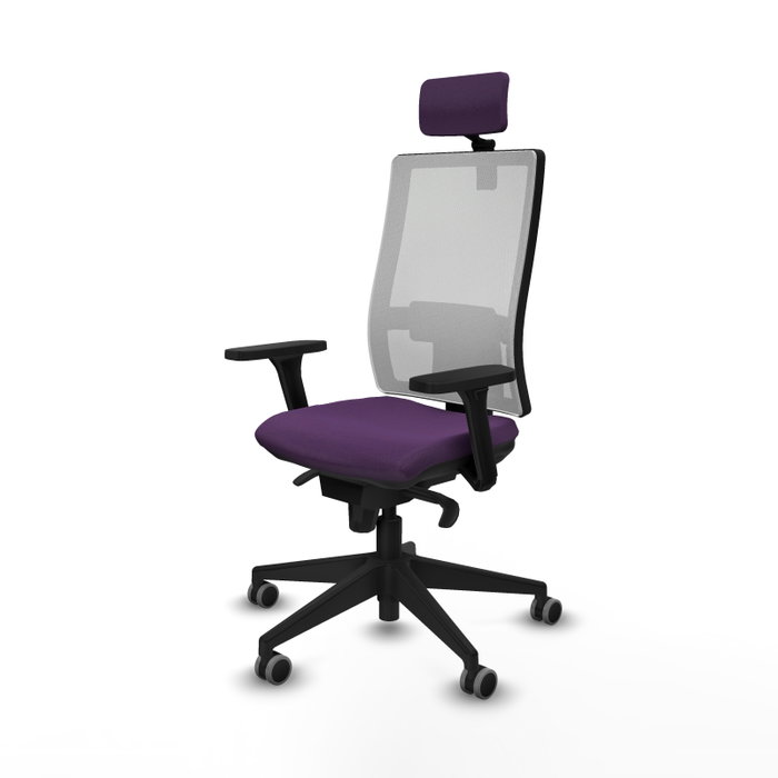 PIQUERAS Y CRESPO Silla de oficina Horna con mecanismo Sincro, Morado y Blanco PIQUERAS Y CRESPO Silla de oficina Horna con mecanismo Sincro, Morado y Blanco