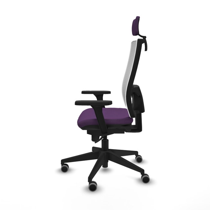 PIQUERAS Y CRESPO Silla de oficina Horna con mecanismo Sincro, Morado y Blanco PIQUERAS Y CRESPO Silla de oficina Horna con mecanismo Sincro, Morado y Blanco