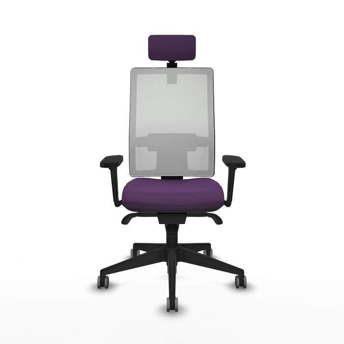 PIQUERAS Y CRESPO Silla de oficina Horna con mecanismo Sincro, Morado y Blanco PIQUERAS Y CRESPO Silla de oficina Horna con mecanismo Sincro, Morado y Blanco