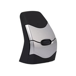 BakkerElkhuizen DXT Precision Mouse Wireless, Ratón Vertical Ergonómico Inalámbrico, 2000 DPI, Negro y Gris