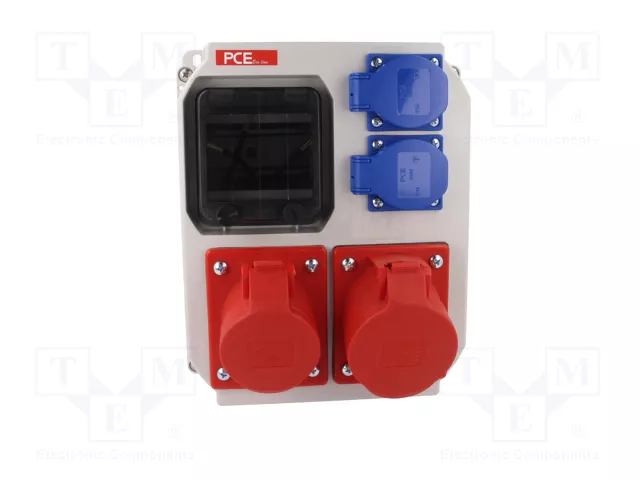 PCE Cuadro de distribución IP54 para pared con 4 módulos