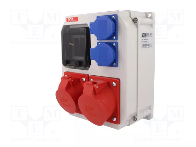 PCE Cuadro de distribución IP54 para pared con 4 módulos