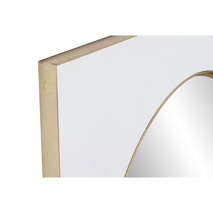 DKD Home Decor Espejo de Hierro Blanco 100x100 cm