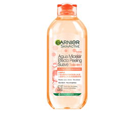 Garnier SKINACTIVE Agua Micelar Efecto Peeling Suave Todo en 1, Limpia y Exfolia Suavemente, 400 ml