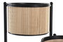 DKD Home Decor Macetero Colonial Natural Negro Bambú Metal 40 x 70.5 x 40 cm (2 Unidades)