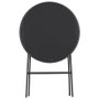 Home Deco Factory Mesa Plegable Gris Elba, Vidrio Templado y Acero, Diámetro 60 cm, Altura 71 cm