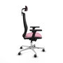 PIQUERAS Y CRESPO Silla de oficina Mardos con mecanismo Sincro/Traslack, Rosa y Negro