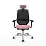 PIQUERAS Y CRESPO Silla de oficina Mardos con mecanismo Sincro/Traslack, Rosa y Negro