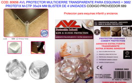 AVL FINST PROTEFIX ESQUINAS TRANSP.M-CTP 35x24mm