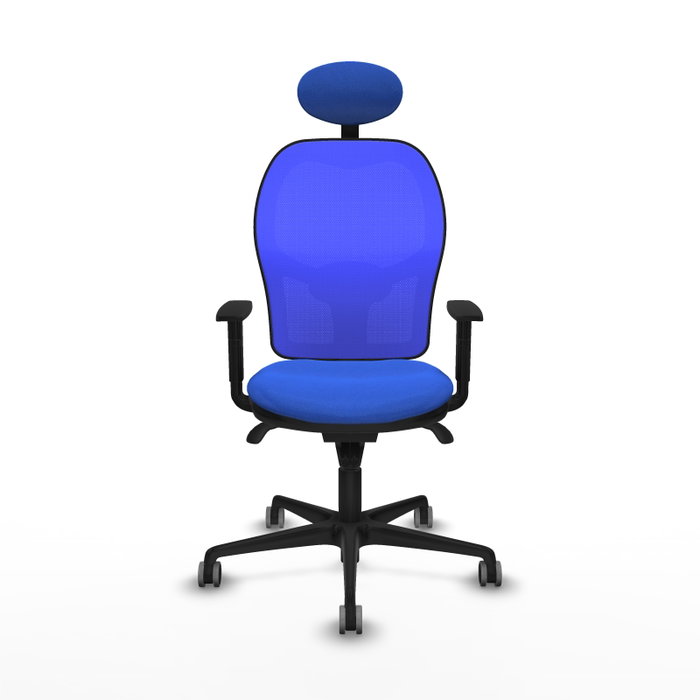 PIQUERAS Y CRESPO Silla de oficina Jorquera Azul con mecanismo Sincro y brazos 1D PIQUERAS Y CRESPO Silla de oficina Jorquera Azul con mecanismo Sincro y brazos 1D