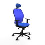 PIQUERAS Y CRESPO Silla de oficina Jorquera Azul con mecanismo Sincro y brazos 1D