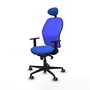 PIQUERAS Y CRESPO Silla de oficina Jorquera Azul con mecanismo Sincro y brazos 1D
