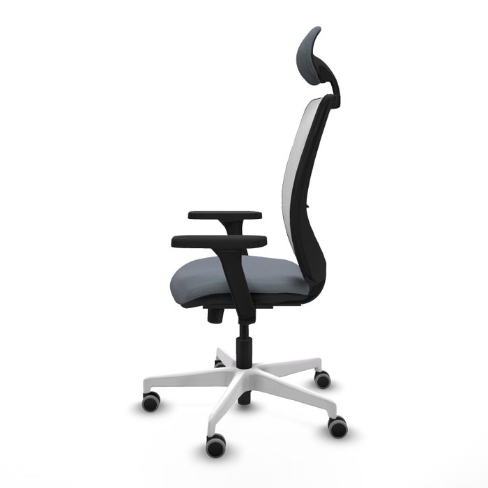 PIQUERAS Y CRESPO Silla de oficina Zulema con mecanismo Sincro, Gris y Blanco PIQUERAS Y CRESPO Silla de oficina Zulema con mecanismo Sincro, Gris y Blanco